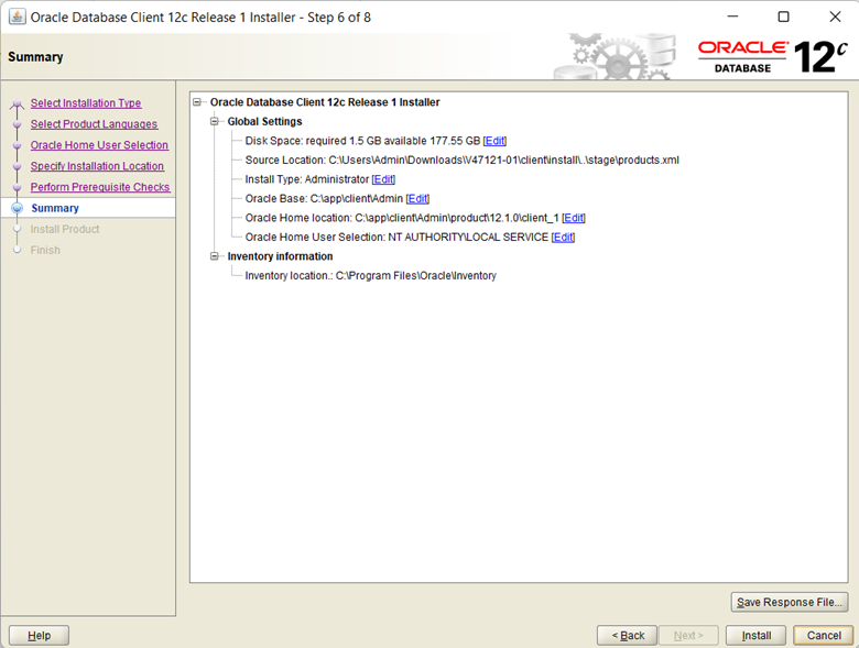 Cài đặt Oracle Client