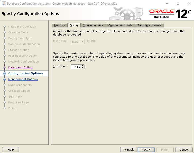 create oracle container database 10