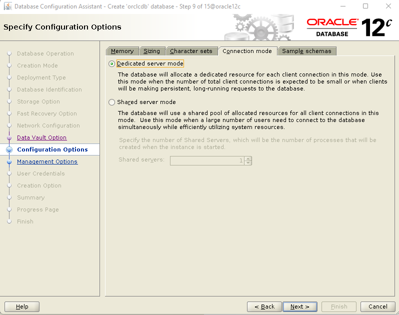 create oracle container database 12