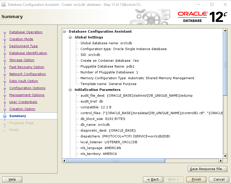 create oracle container database 16