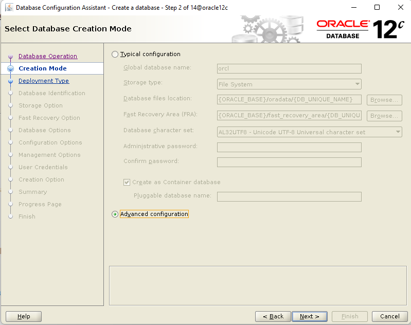 create oracle container database 2