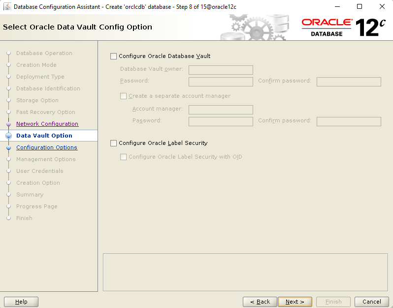 create oracle container database 8