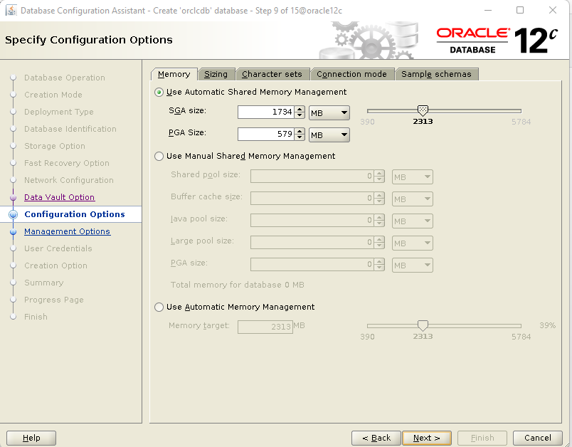 create oracle container database 9